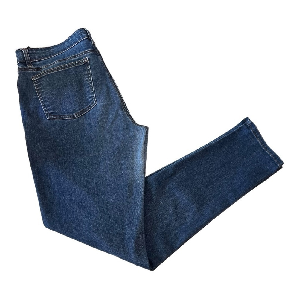 Eileen Fisher Mid Rise Dark Wash Stretch Denim Classic Skinny Jeans Women’s 10 - Picture 9 of 13